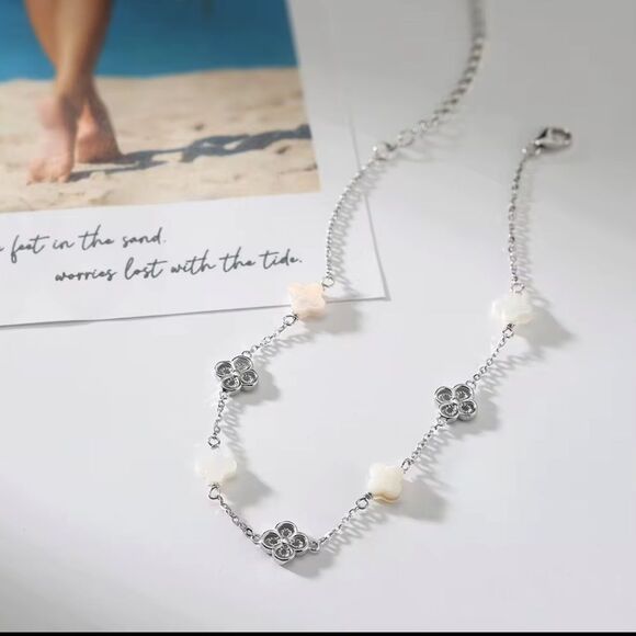 ENA925 Sterling Silver Anklet - Picture 4 of 5